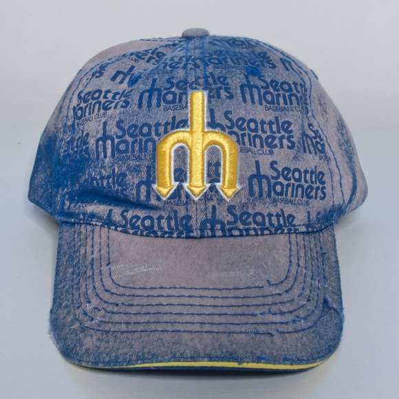 Melonwear Accessories - Seattle Mariners Acid Washed Distressed Cap